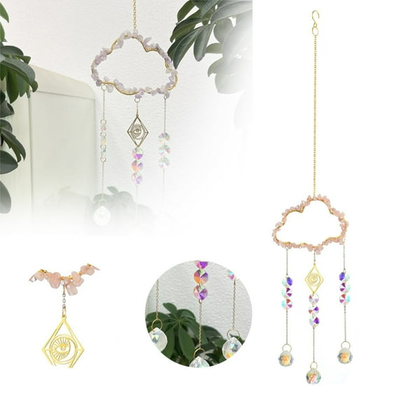 Veeogra Clearance Sale!Wind Chimes,Gifts for Women,Crystal Wind Chimes Crystal Pendant Home Window Decorations Cloud Hangings Ornament Crystal,Home Decor