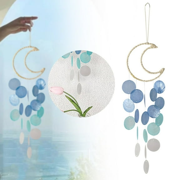 Veeogra Clearance Sale!Wind Chimes,Gifts for Women,Seashell Wind Chimes Outdoor Small Wind Chimes Unique Handmade Natural Seashell Wind Chimes for Outside,Home Decor