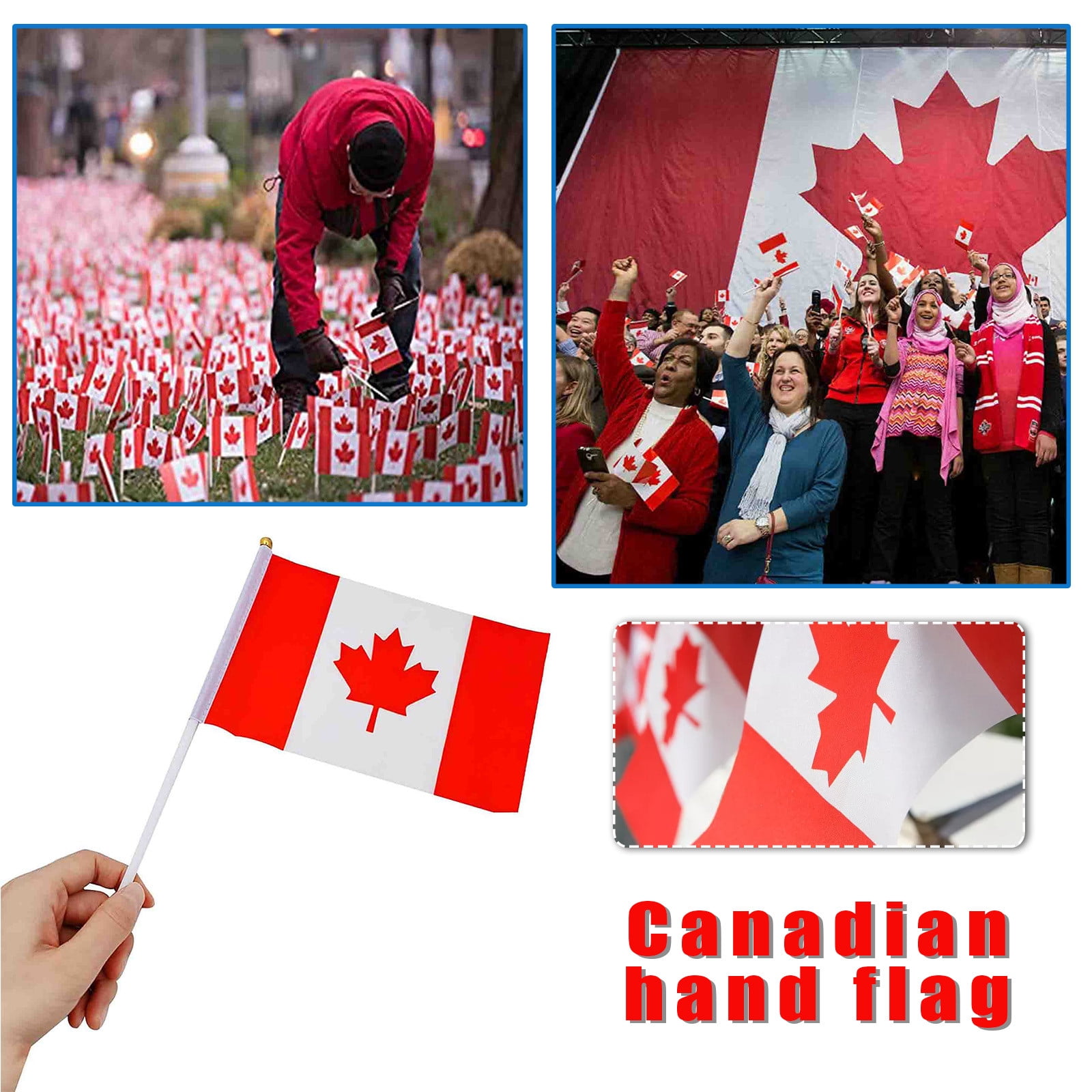 Veeogra Clearance items,Home Decor,Handcranked Flag 8 Flag Canadian