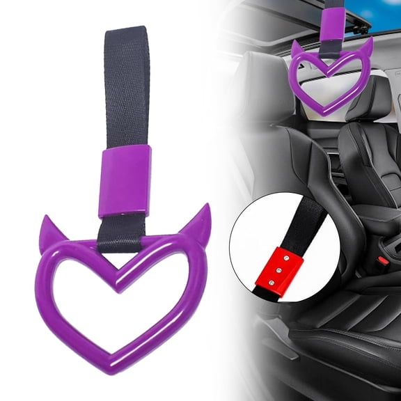 Veeogra Clearance Items,Home Decor,1pcs Ring Heart Shape Car Handle With Drift Pendant Rear Bumper Warning Decoration Heart Shape Handle With Drift Pendant For Car Bus Interior Decoration