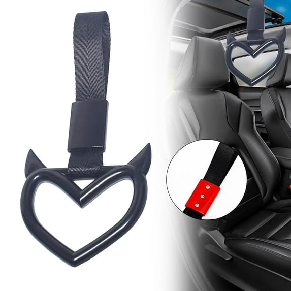 Veeogra Clearance Items,Home Decor,1pcs Ring Heart Shape Car Handle With Drift Pendant Rear Bumper Warning Decoration Heart Shape Handle With Drift Pendant For Car Bus Interior Decoration