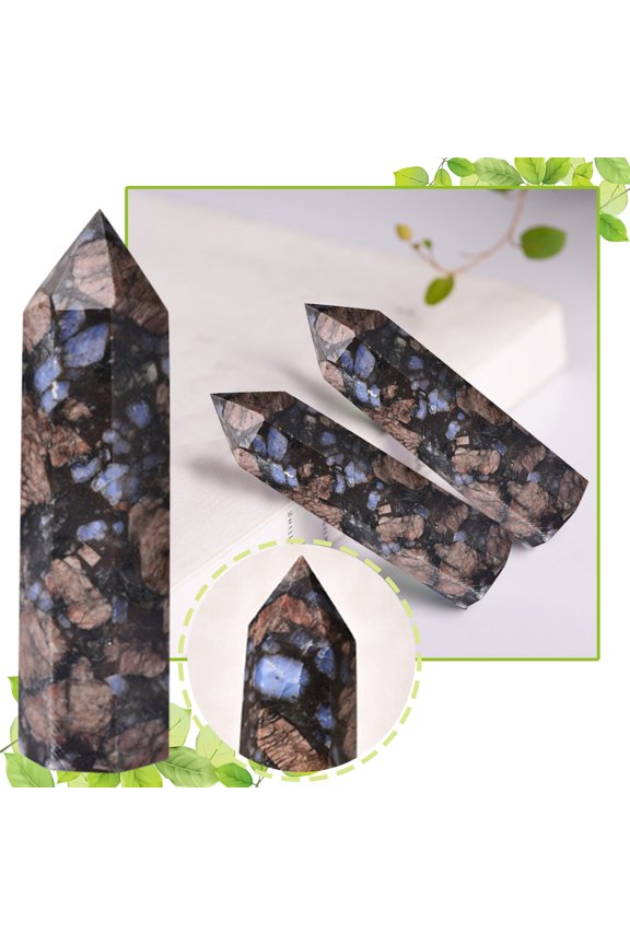 Clearance,stoneCrystals,Rod Fluorite Synthetic Blueblende Crystal Quartz Natural Hexagonal Home Decordesk decor