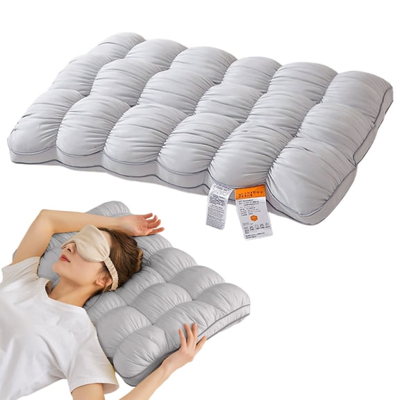 Veeogra Cloud Soft Bed Pillow 29x19 Inch Low Profile for Adults,Quilted Cool Breathable Pillow for Sleeping Side and Back Sleepers,Lightweight Polyester Fill Comfort Pillow