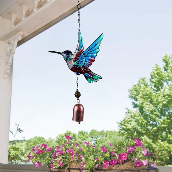 Veeogra Hummingbird Wind Chimes,Wind Chimes For Outside,Small Wind Chimes,Hanging Outdoor Art Decor,Housewarming Gift Yard Ornaments,Blessing Wind Bell,Art Garden Chimes,Memorial Sympathy Wind Chimes