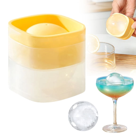 Veeogra Large Round Sphere Ice Mold,Silicone Ice Ball Maker Mold,Stackable Ice Mold With Sealed Lid,Food Grade Silicone,Bpa Free Ice Tray,Easy Release Design,Cocktail Chilling Ice,Homemade Cold Drink
