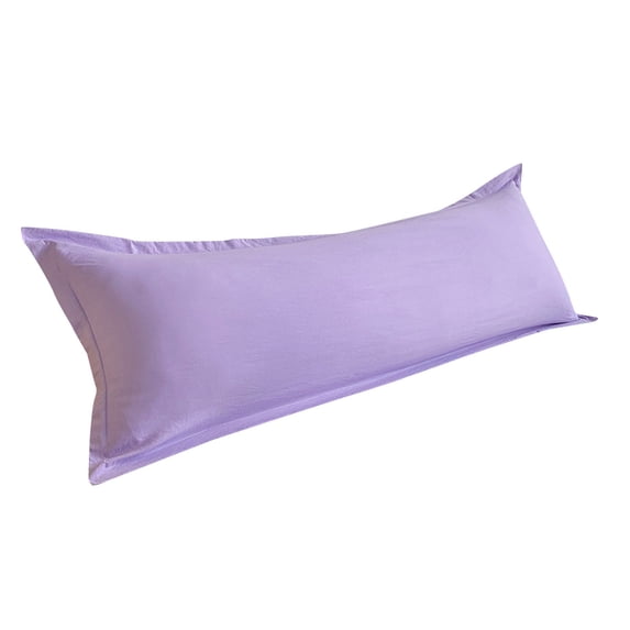 Veeogra Purple Body Pillow Cover 20x47 Inch Brushed Microfiber for Adults,Soft Full Body Pillowcase with Envelope Closure,Breathable Wrinkle Free Bedroom Decor
