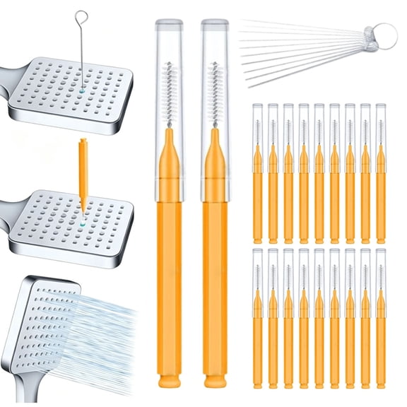Veeogra Showerhead Cleaning Brushes For Tight Spaces,Nozzle Unclogger Tool,Piercing Hole Cleaner Picks,Deep Cleaning Gaps Clogs,Heavy Duty Anti-Clogging,Bathroom Car Washer Gap Window Slot Cleaning