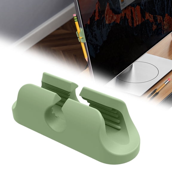 Veeogra&nbsp;7Pc Green Self Adhesive Pencil Holders,Silicone Pen Holder,Sticky Stylus Holder Structure,Desk Pen Organizer,Reusable Non Slip Property,Rugged Grip Adhesive Design,Desk Wall Organization