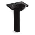 thumbnail image 1 of Veer Pedestal Bathroom Sink Set - Size: 35.5" H x 18.25" W x 21" D, Sink Finish: Black, 1 of 2