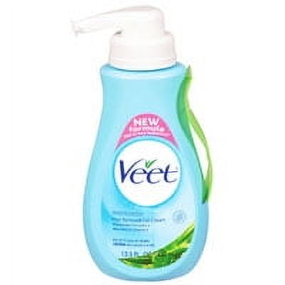 Veet 3 Minute Hair Removal Gel Cream Pump For Sensitive Skin - 13.5 Oz, 3 Pack