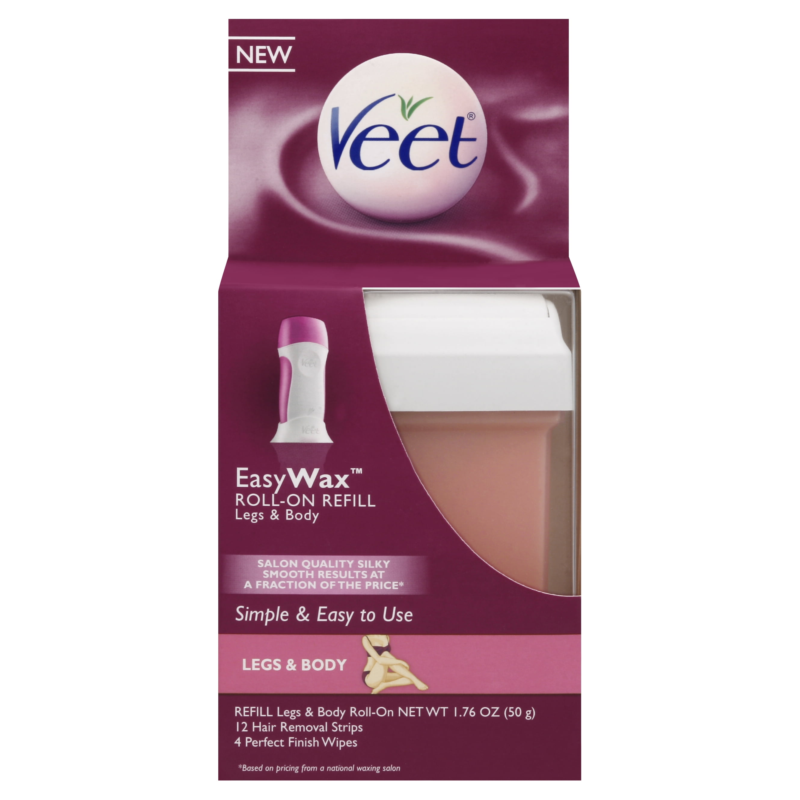 Veet Wax Leg and Body Hair Remover Wax Refill, 1 Count - Walmart.com