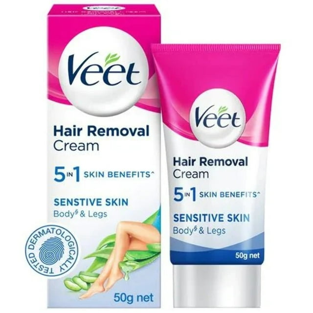 Veet Depilatory Hair Removal Cream 5in1 Skin Benefits for Sensitive