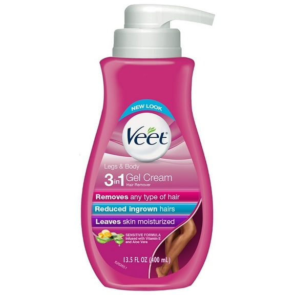 Veet, Hair Remover Fast Acting Gel Cream, Sensitive Skin Formula - 13.5 oz (Pack of 18)