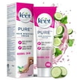 thumbnail image 1 of Veet Pure Hair Removal Cream for Women With No Ammonia Smell, Normal Skin - 100g | Suitable for Legs, Underarms, Bikini Line, Arms | 2x Longer Lasting Smoothness than Raz, 1 of 1
