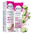 thumbnail image 1 of Veet Pure Hair Removal Cream for Women With No Ammonia Smell, Normal Skin - 100g | Suitable for Legs, Underarms, Bikini Line, Arms | 2x Longer Lasting Smoothness than Raz, 1 of 1