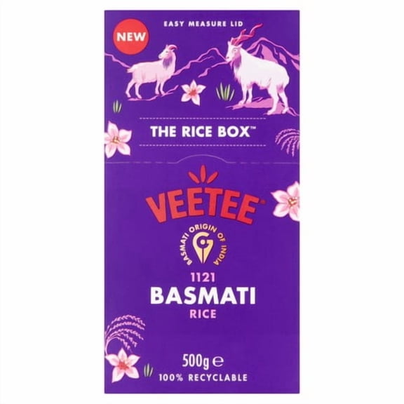Veetee Basmati Rice 500g, British Import (Pack of 3)