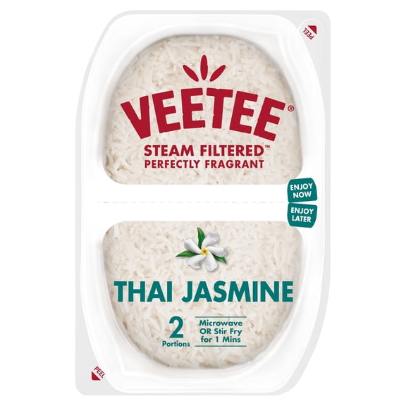 Veetee Heat Eat Thai Jasmine Rice 2X140g, Imported from Britain