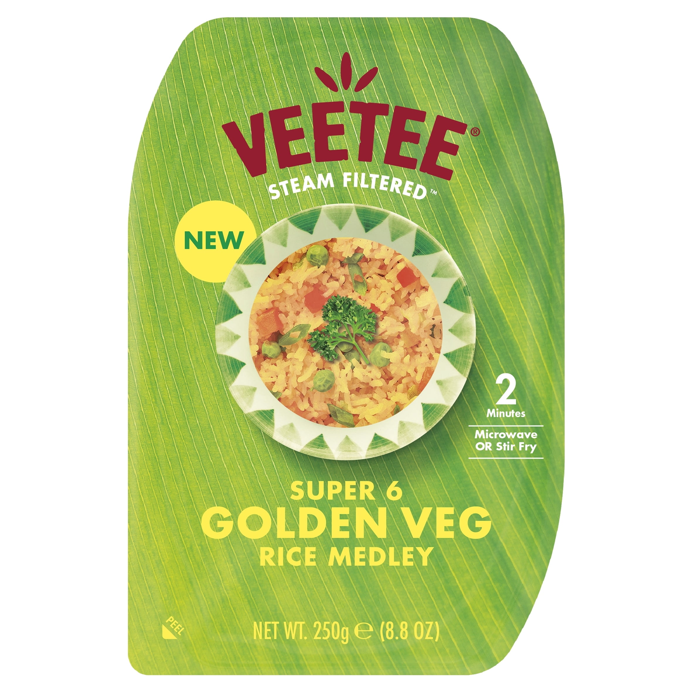 Veetee Super 6 Golden Veg Rice Medley 250g, Imported from Britain ...
