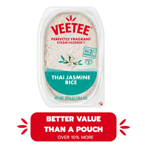 Veetee- Thai Jasmine Rice - 10.6oz Microwave Ready, Natural, No Artificial Ingredients, Gluten-Free