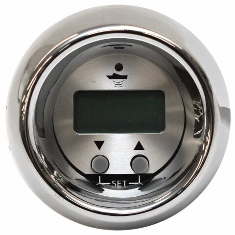 Veethree Boat Digital Depth Finder Gauge 68921 | Black Sterling 2 Inch
