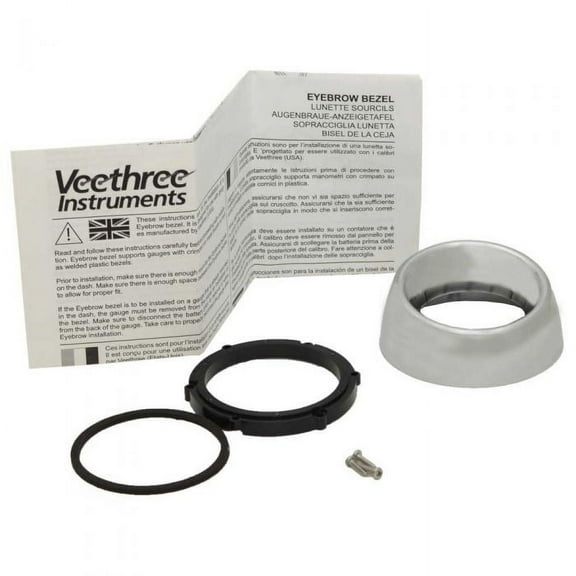 Veethree Instrument 2" Boat Gauge Eyebrow Chrome Bezel Kit 69268K