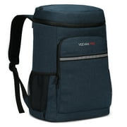 Veevanpro Waterproof Leakproof Large Insulated Cooler Backpack 40 Cans 33L Navy Blue