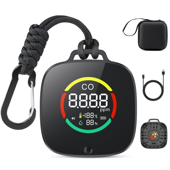 Handheld 3-in-1 Carbon Monoxide Detector for Home, Travel