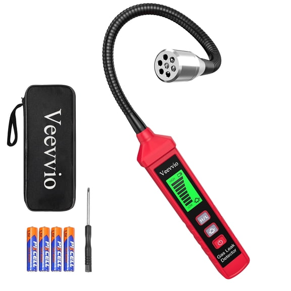 Veevvio Handheld Natural Gas Detector HK506C Propane Methane Butane LPG Leak Sniffer with 8-inch Gooseneck