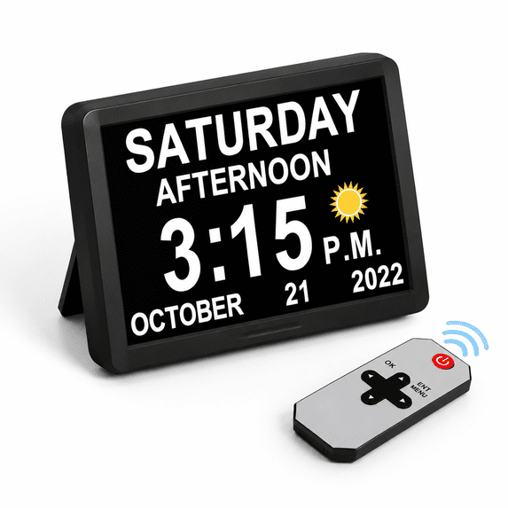 Vefaii 11.5 Inch Extra Large Digital Clock With 19 Alarms Auto Dst
