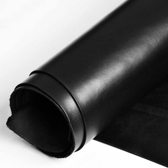 Veg-Tan Leather 2.0-2.4 mm. (5-6 oz.) for Crafts, Carving, Embossing (SECOND GRADE) (Black, 8 to 10 Square Feet)