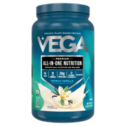 Vega One Organic All-in-One Plant Protein Powder, French Vanilla, 20g Protein, 1.5lb, 24.3oz