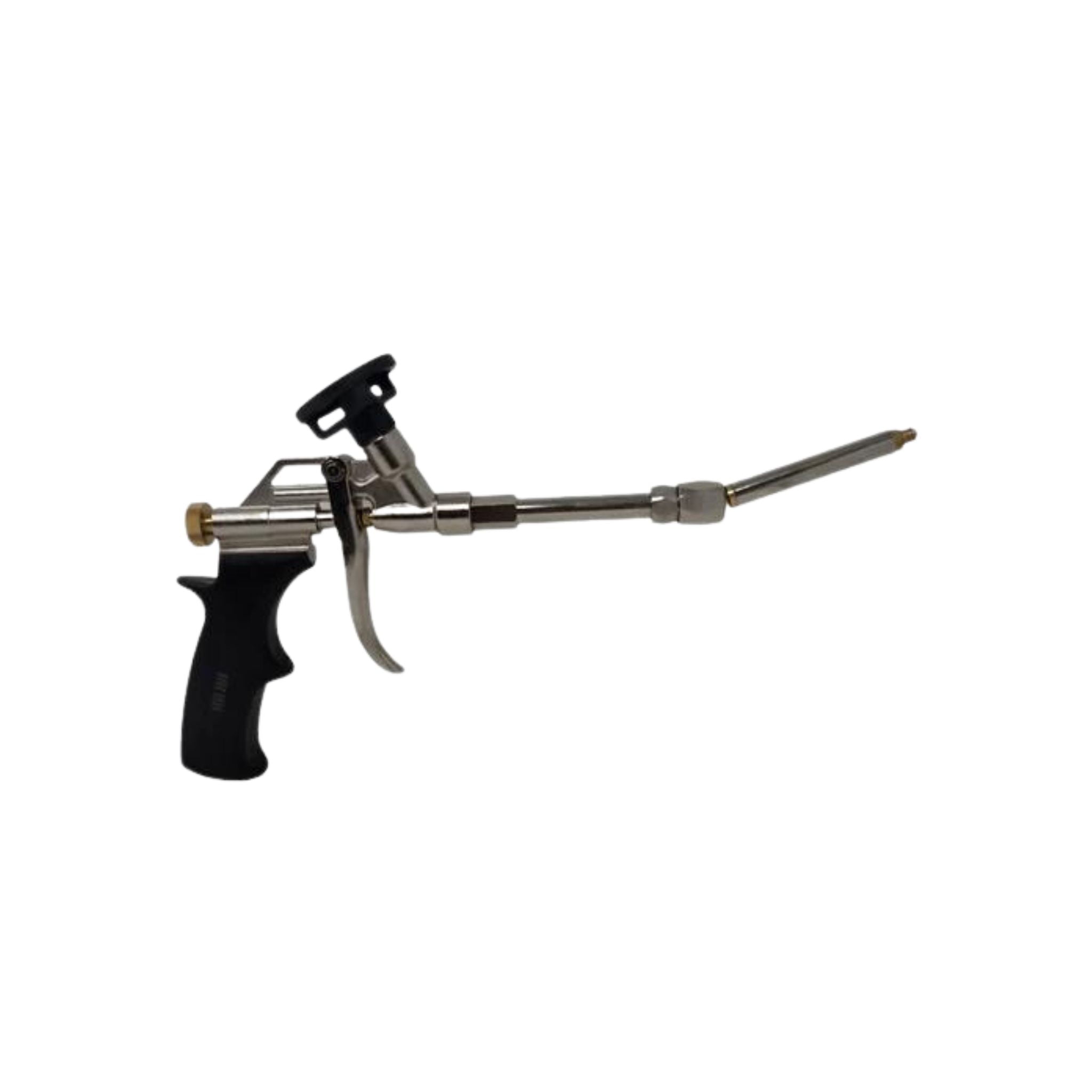 Vega Bond Pro-Foam Applicator Gun for Spray Foam with PTFE non-stick coated basket can rotate up to 360 in a 30 angle. Works with all brands