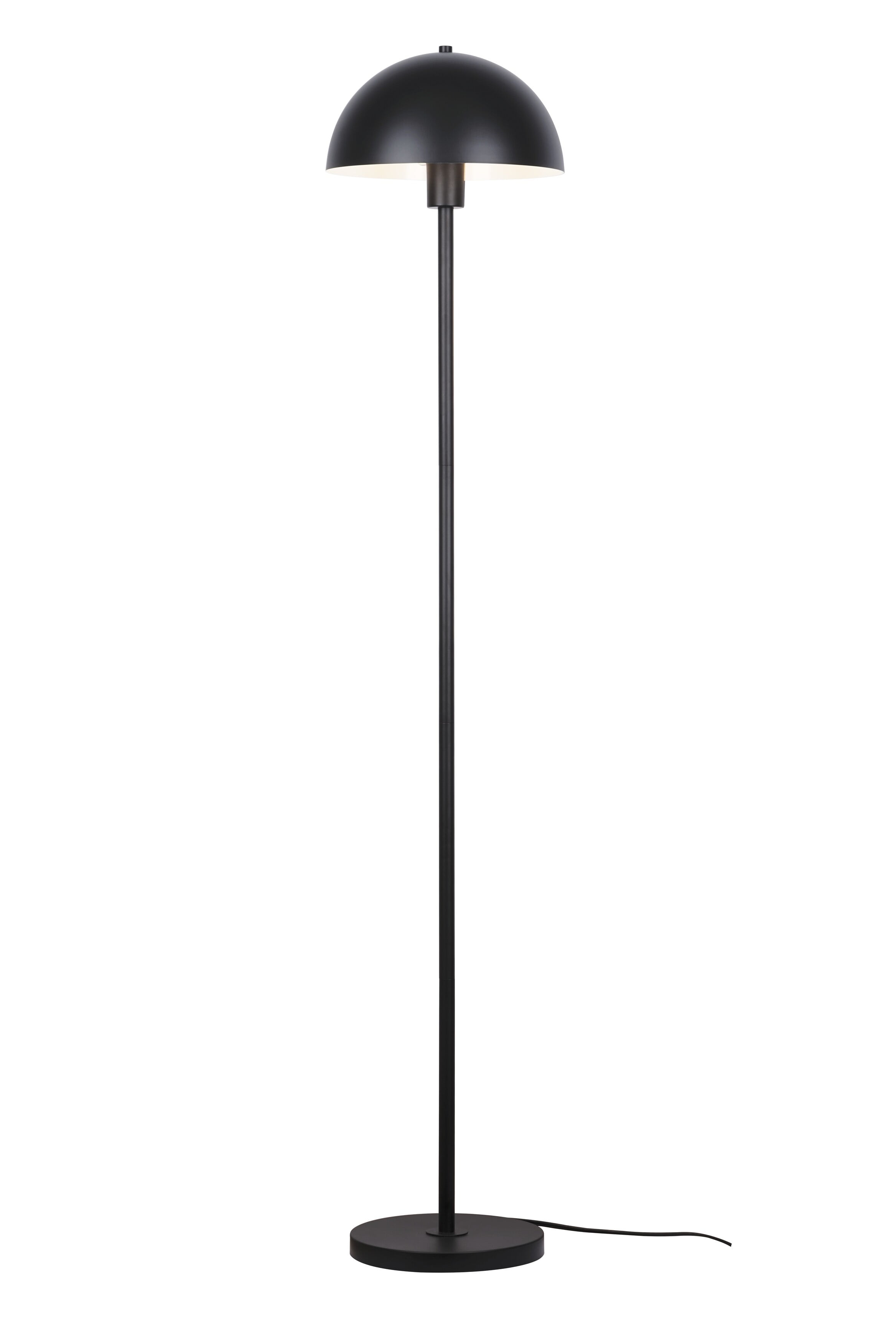 Kenroy Home Vega 56'' Floor Lamp with Black Metal Dome Shade Modern Floor Light Fixture for Living Room, Bedroom, or Office, Black