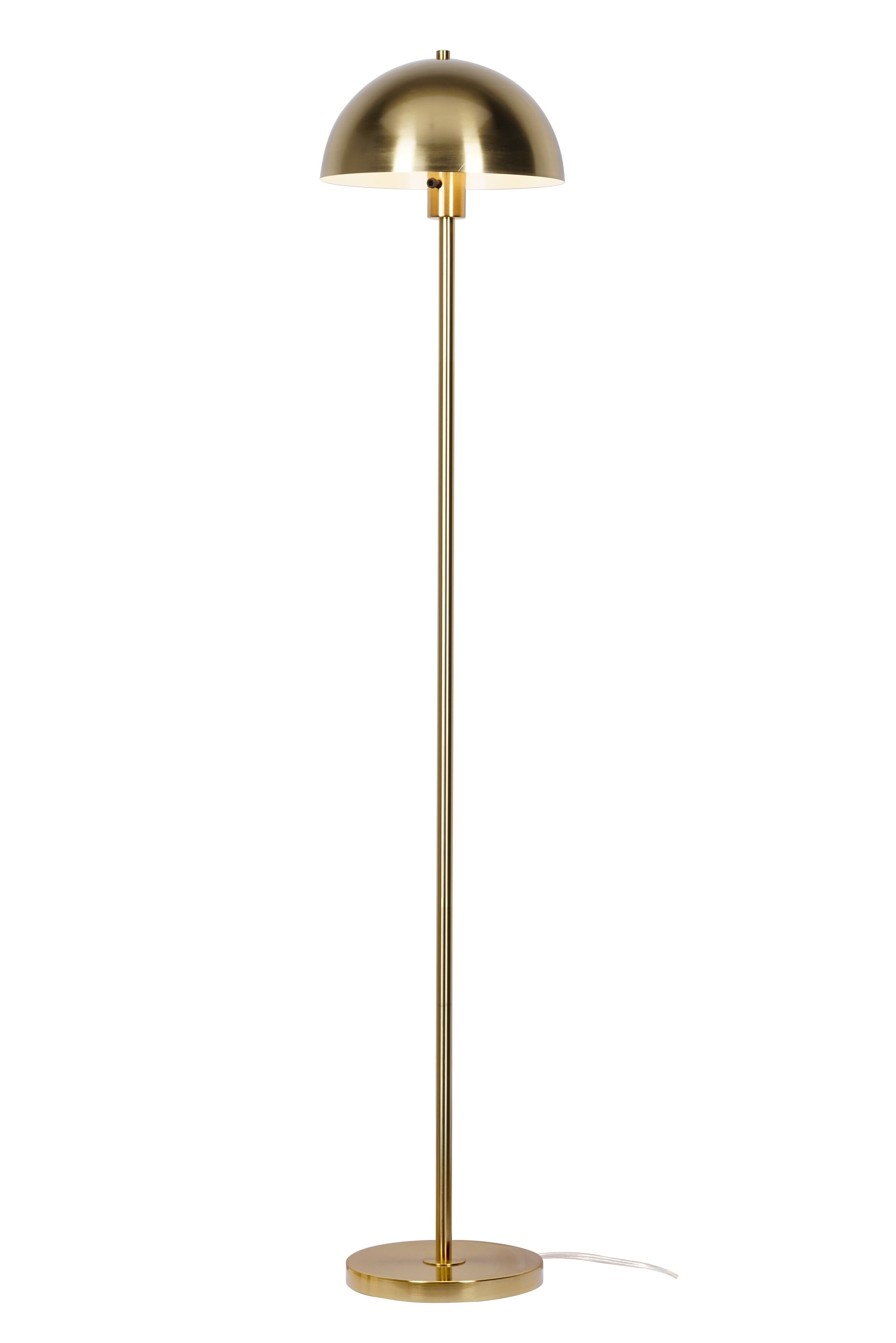 Kenroy Home Vega 56'' Floor Lamp with Brushed Gold Metal Dome Shade Modern Floor Light Fixture for Living Room, Bedroom, or Office, Brushed Gold