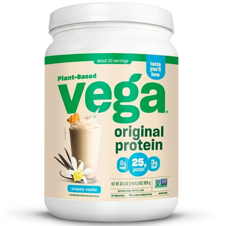 Vega Plant-Based Protein, Premium Protein + Nutrition, Vanilla , 1 lb 5.9 oz (619 g)