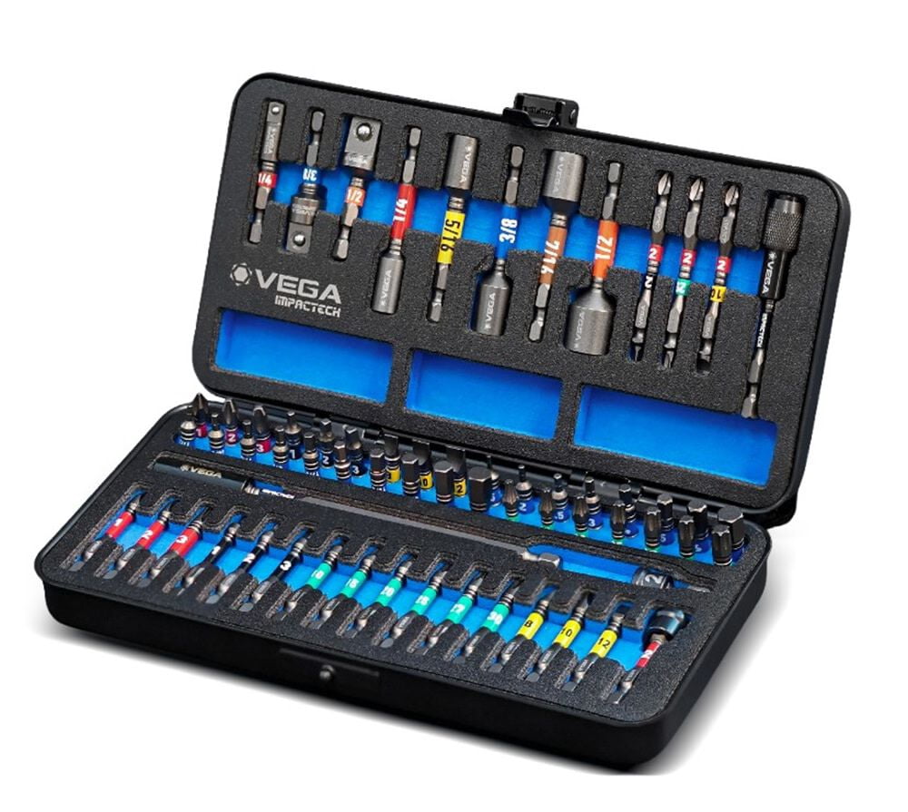 Vega Impactech Master Impact Driver Bit Set 64 Pieces - Walmart.com