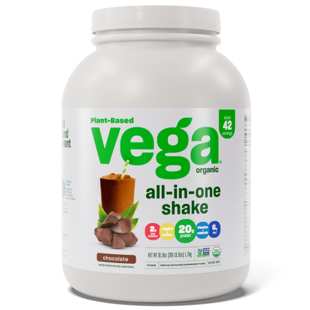 Vega - One All-In-One Organic Plant Based Shake Powder Drink Mix Chocolate - 61.8 oz.