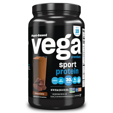 Vega Organic All-in-One Shake Plant Based Protein Powder, Chocolate, 9 Servings (13.2oz)