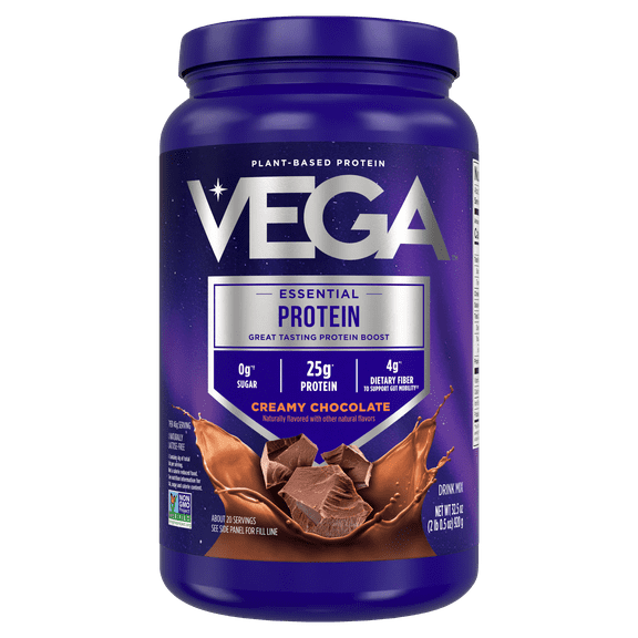 Vega Original Protein Plant-Based Protein Powder, Chocolate, 20 Servings (32.5oz)