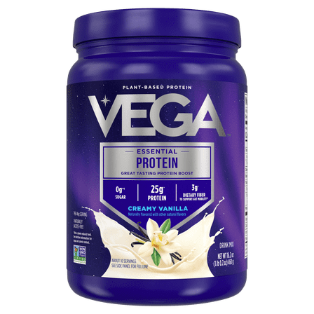 Vega Original Protein Plant-Based Protein Powder, Vanilla, 10 Servings (16.2oz)