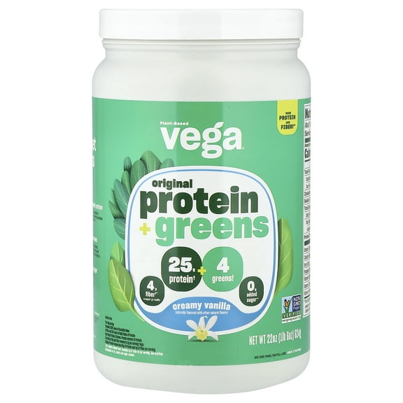 Vega Original Protein + Greens, Creamy Vanilla, 1lb 6 oz (624 g)