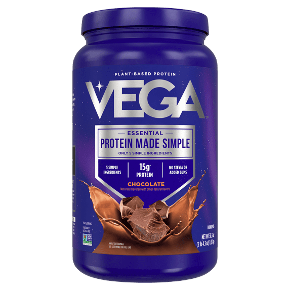 Vega Essential, Protein Made Simple, Plant-Based Protein, Chocolate, 2 lb 4.3 oz (1.03 kg)