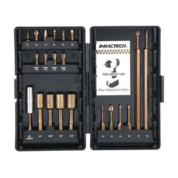 Vega 21 Piece Screwdriver Bit Set, 1/4" P21-1DB