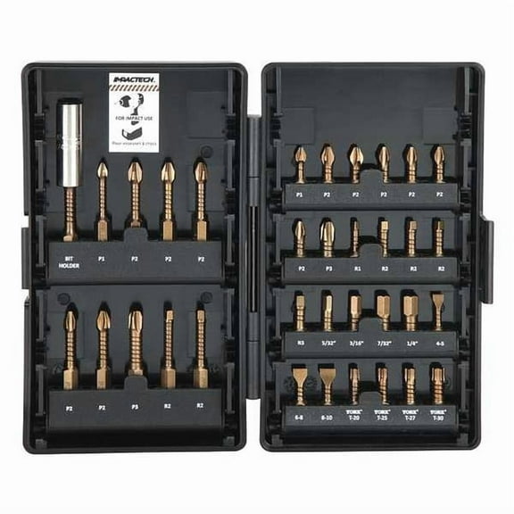 Vega Screwdriver Bit Set,34 Pieces,1/4" Shank P34-1DB