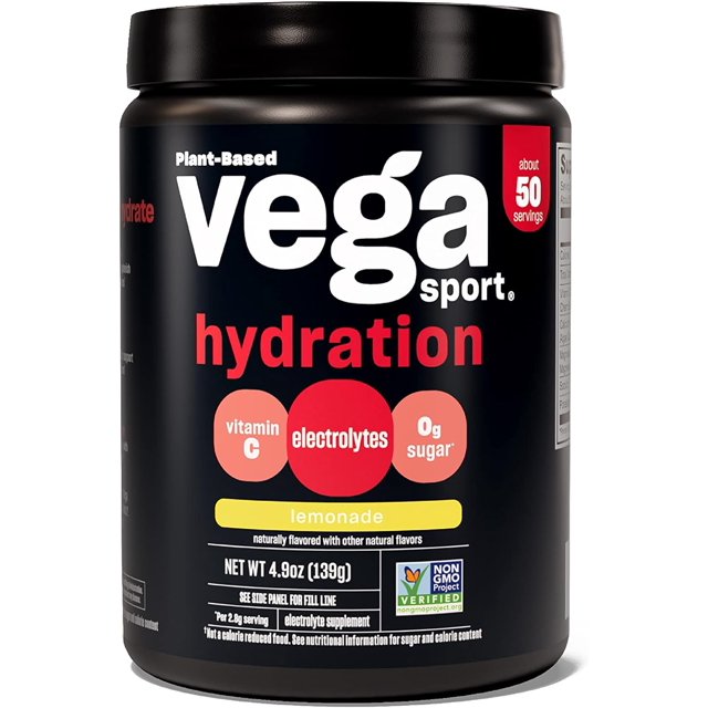 Vega Sport Hydration Electrolyte Powder, Lemonade Post Workout