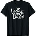 thumbnail image 1 of Vegan Babe Shirt for Women Mom Girl Vegetarian Animal Lover, 1 of 2