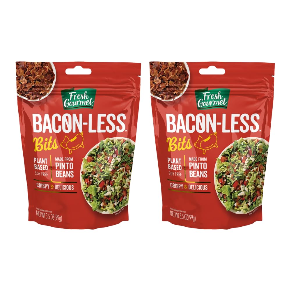 Vegan BaconLess Bits 3.5 oz PlantBased Topping for Salads, Potatoes