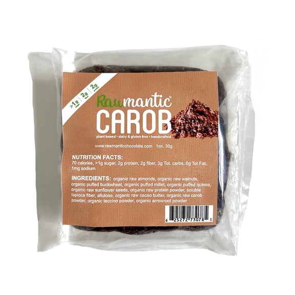 Vegan Carob Mini Protein Bar. 1oz