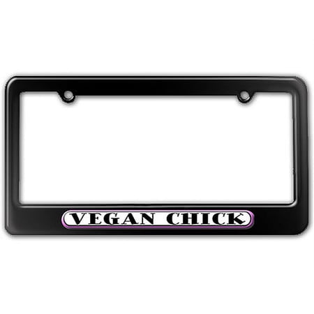 Vegan Chick License Plate Frame