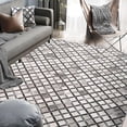 thumbnail image 1 of Vegan Diamond Patchwork Gray Black Faux Hide/Cowhide Area Rug/Carpet, 1 of 5